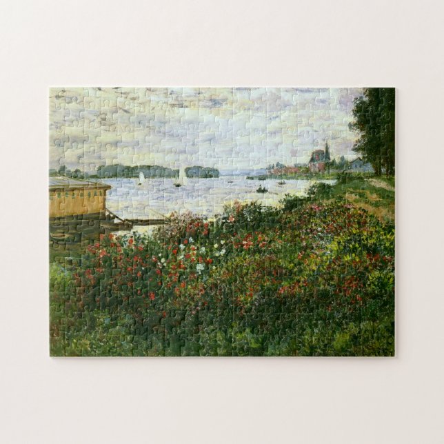 Quebra-cabeça Riverbank no Argenteuil Monet Fine Art (Horizontal)