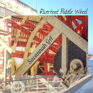 Quebra-cabeça Riverboat Paddle Wheel Savannah Georgia Fotografia