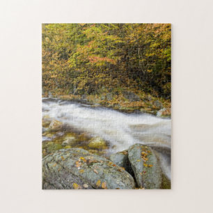 Quebra-cabeça Roaring Brook no outono no Green Vermont