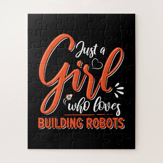 Quebra-cabeça Rob de Rapariga de Engenharia Robótica-Lover do En (Vertical)