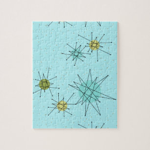 Quebra-cabeça Robin's Egg Blue Atomic Starbursts Puzzle