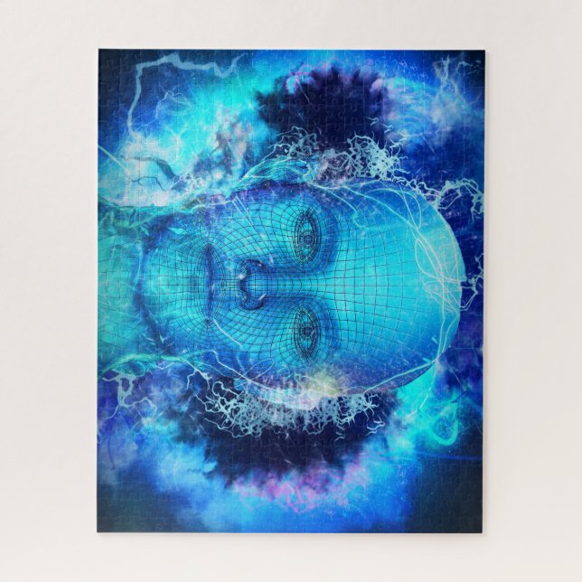 Quebra-cabeça Robô Androide Futurístico (Vertical)