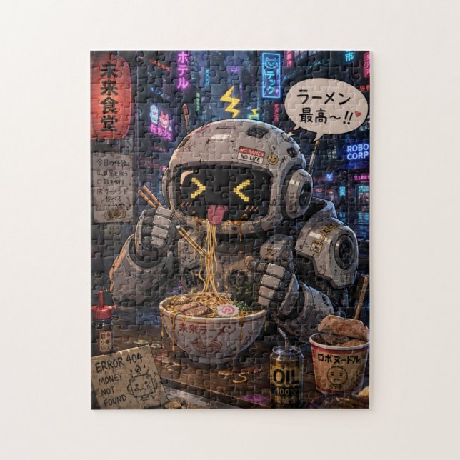 Quebra-cabeça Robô Cyber Ramen (Vertical)
