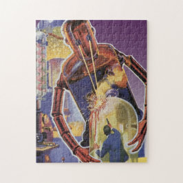 Quebra-cabeça Robô de ficção científica com olhais a laser