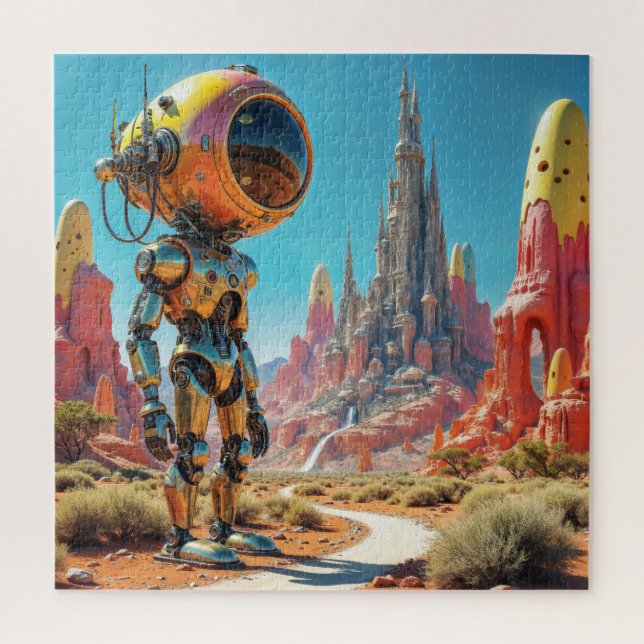 Quebra-cabeça Robô Futurístico Serve Guarda (Vertical)