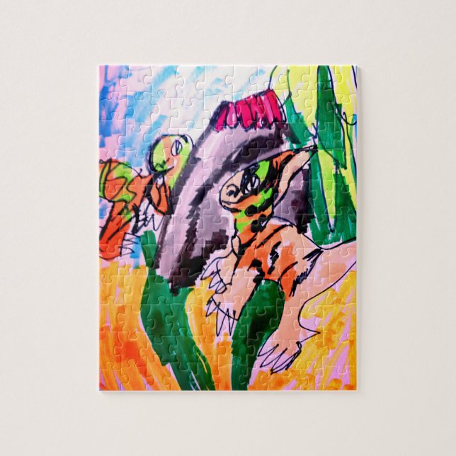 Quebra-cabeça Rocas de dinossauro  (Vertical)