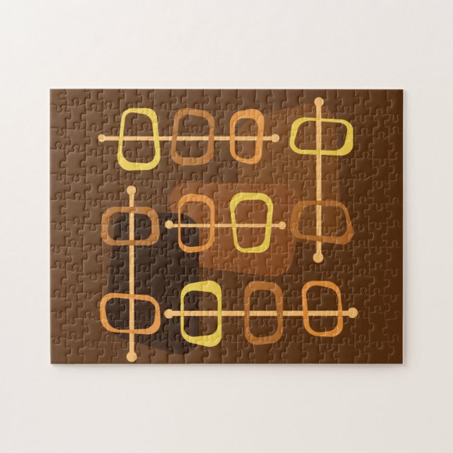 Quebra-cabeça Rochas Abstrato de Arte Hollow Brown, 1950 (Horizontal)