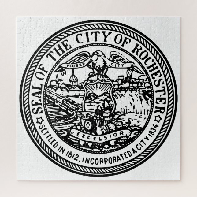 Quebra-cabeça Rochester (Nova Iorque) City Seal (Vertical)