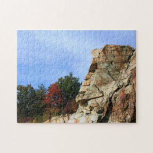 Quebra-cabeça Rock Cliff Fall Foliage Nature