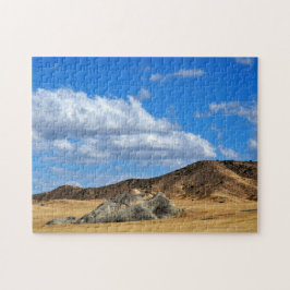 Quebra-cabeça Rock Pintado na Planta