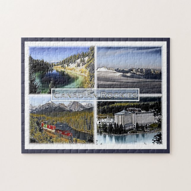 Quebra-cabeça Rockies - Canadá - Mosaico - (Horizontal)