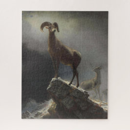 Quebra-cabeça Rocky Mountain Sheep por Albert Bierstadt Decoupag