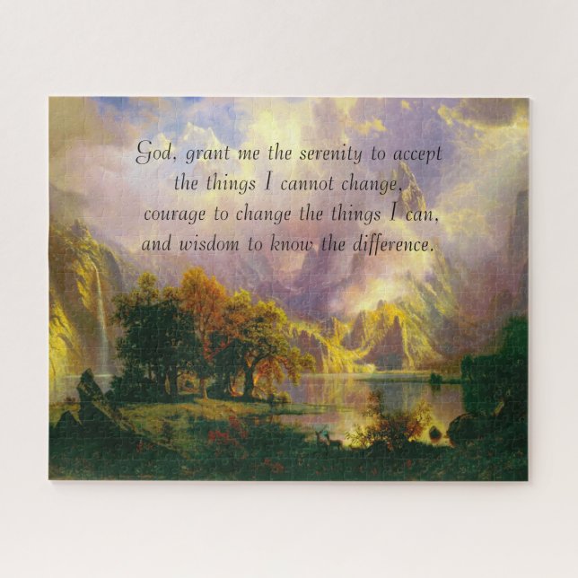 Quebra-cabeça Rocky mountains serenity prayer  jigsaw puzzle (Horizontal)