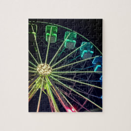 Quebra-cabeça Roda-férris verde e azul