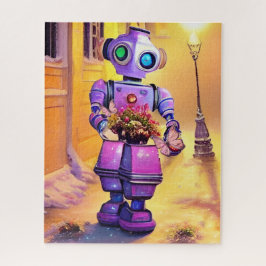 Quebra-cabeça Rolo Adorável de Robô Roxo