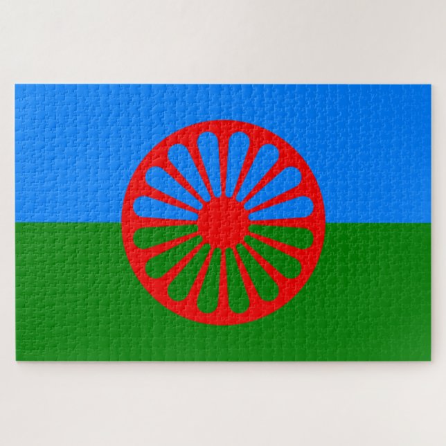 Quebra-cabeça Romani Flag (Horizontal)