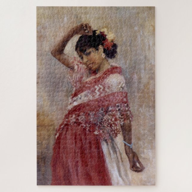 Quebra-cabeça Romani Gypsy Woman Dancing (por Albert Edelsense) (Vertical)