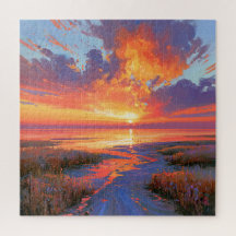 Romantic Home Decor Sunset Canvas Print