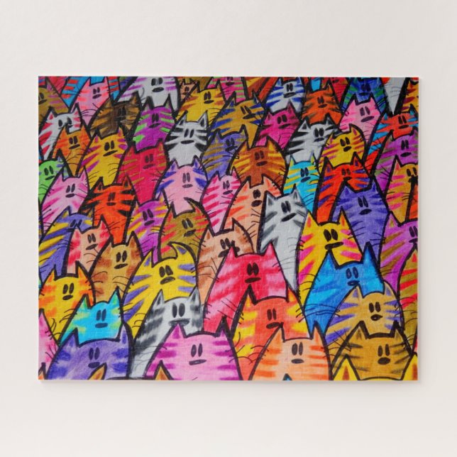 Quebra-cabeça Rompecabezas -puzzle gatos 05 (Horizontal)