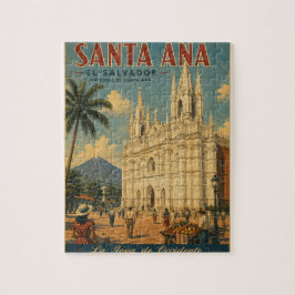 Quebra-cabeça Rompecabezas  Santa Ana, El Salvador  Retro poster