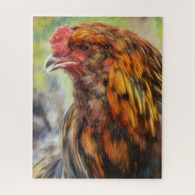 Quebra-cabeça Rooster Art Farm Art Style Puzzle (Vertical)