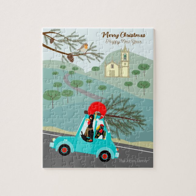 Quebra-cabeça Rooster Português de Natal (Vertical)