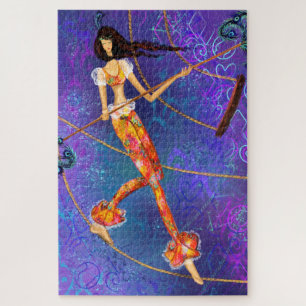 Quebra-cabeça Rope Acrobat - Circo - Magic Girl - Pintura