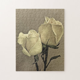 Quebra-cabeça Rosa Amarelo Vintage