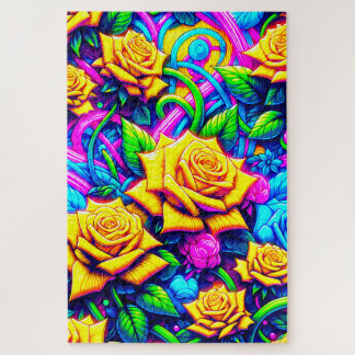 Quebra-cabeça Rosa Art