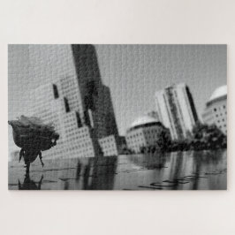 Quebra-cabeça Rosa branca da memória