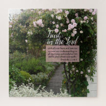 Rosa Garden Path Inspirational Acrylic Impressão
