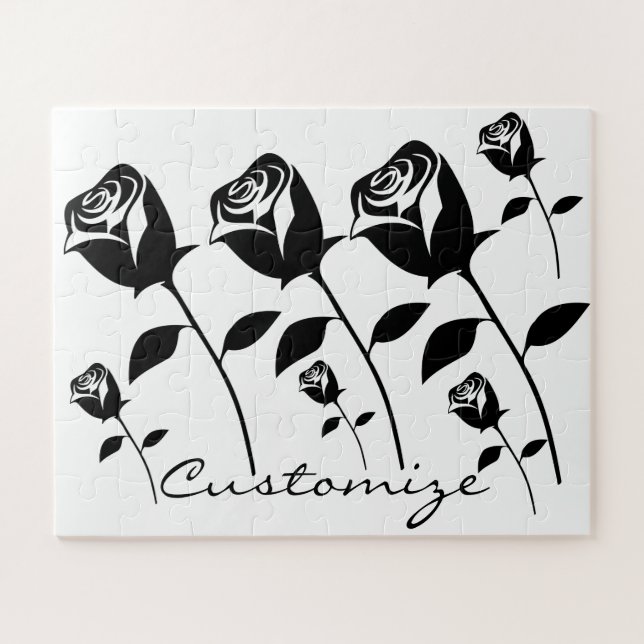 Quebra-cabeça Rosa Negra Flor do Vale do Thunder_Cove (Horizontal)