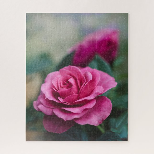 Quebra-cabeça Rosa Rosa com Rosas (Vertical)
