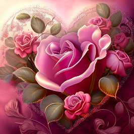 Quebra-cabeça Rosa Rosa Rosa Rosa Cinza Romântico