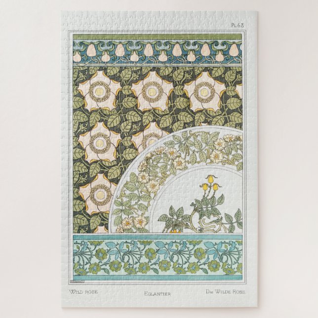 Quebra-cabeça Rosa selvagem por Maurice Pillard Verneuil (Vertical)