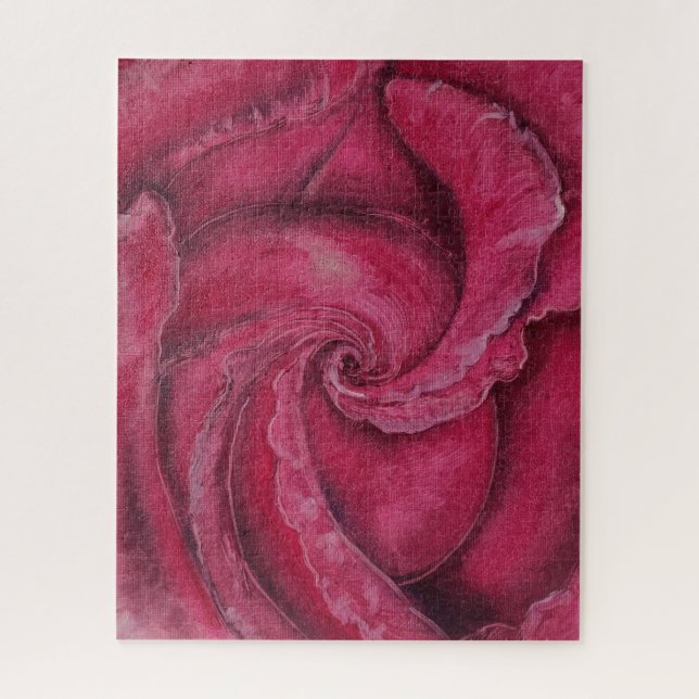 Quebra-cabeça Rosa vermelha fechada (Vertical)