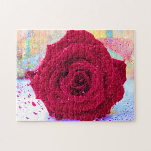 Quebra-cabeça ROSA WET 11x14 POLEGADAS