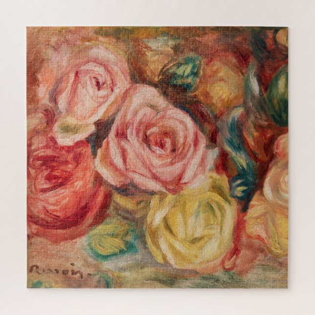 Quebra-cabeça Rosas (1912) apresentada por Pierre-Auguste Renoir (Vertical)