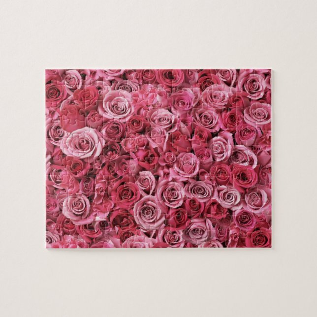 Quebra-cabeça Rosas cor-de-rosa bonitos (Horizontal)