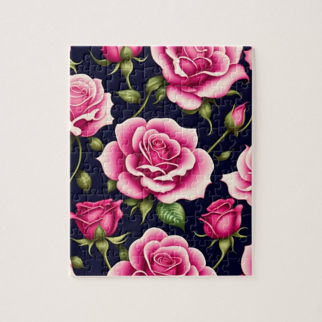 Quebra-cabeça Rosas Cor-de-Rosa Florais (Vertical)