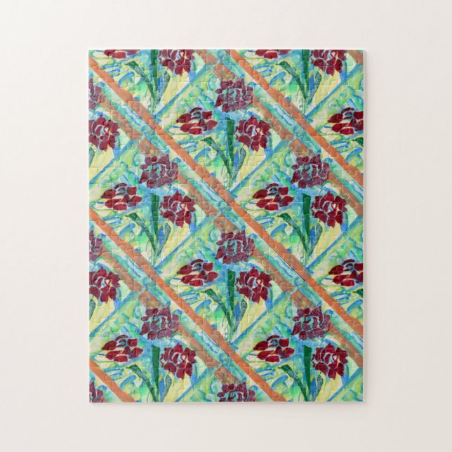 Quebra-cabeça Rosas de Renda Pintada (Vertical)