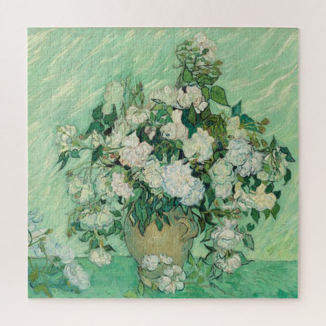 Quebra-cabeça Rosas de Vincent Van Gogh (Vertical)