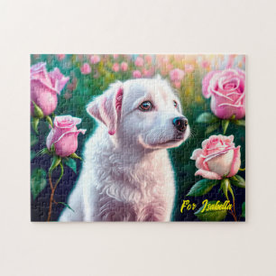 Quebra-cabeça Rosas E Bela Coleção De Cachorros