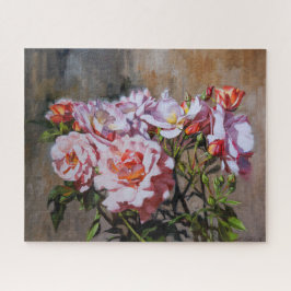 Quebra-cabeça Rosas em Pavlovsk - Pintura a óleo elegante de ros