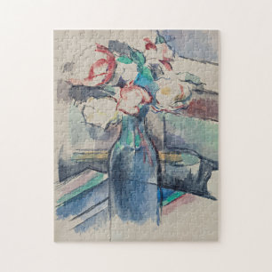 Quebra-cabeça Rosas em uma garrafa por Paul Cezanne