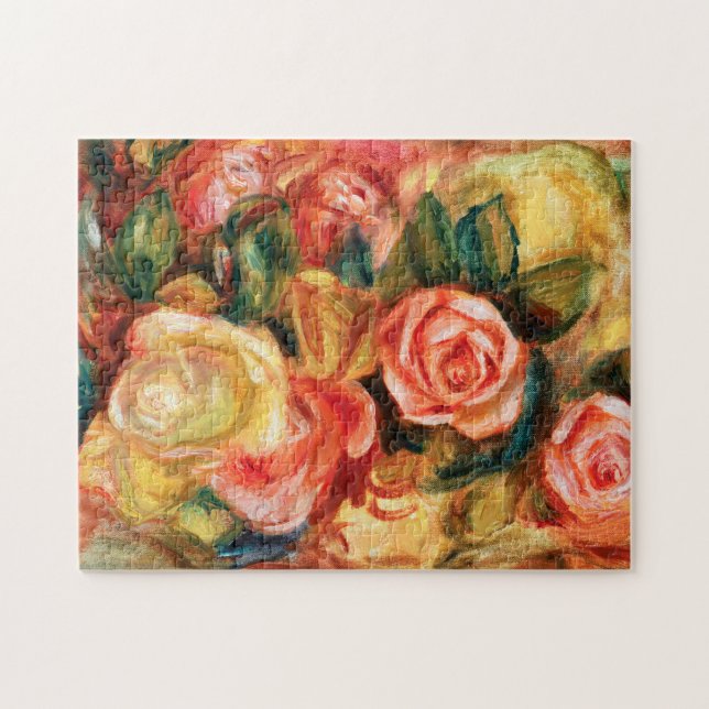 Quebra-cabeça Rosas por Pierre Auguste Renoir (Horizontal)