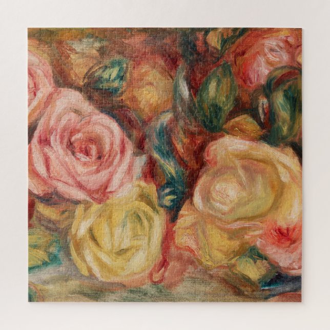 Quebra-cabeça Rosas por pintura impressionista do Renoir (Vertical)