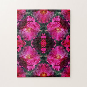 Quebra-cabeça Rosas Rosa Abstrato Arte Floral
