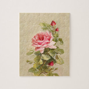 Quebra-cabeça Rosas Rosa Vintage