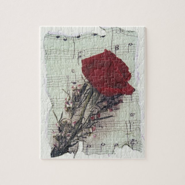 Quebra-cabeça <Rose and Music> por Kim Koza 2 (Vertical)